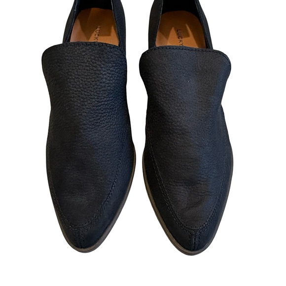 Lucky Brand Mahzan Slip On Loafer Black Nubuck Leather, Sz 6.5 - Picture 6 of 15
